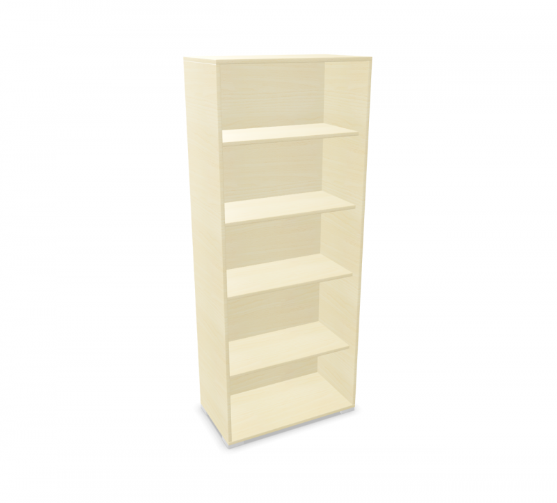 Palmberg Select Aktenregal mit 5 Ordnerhöhen, helles Holz, für Büro und Homeoffice.